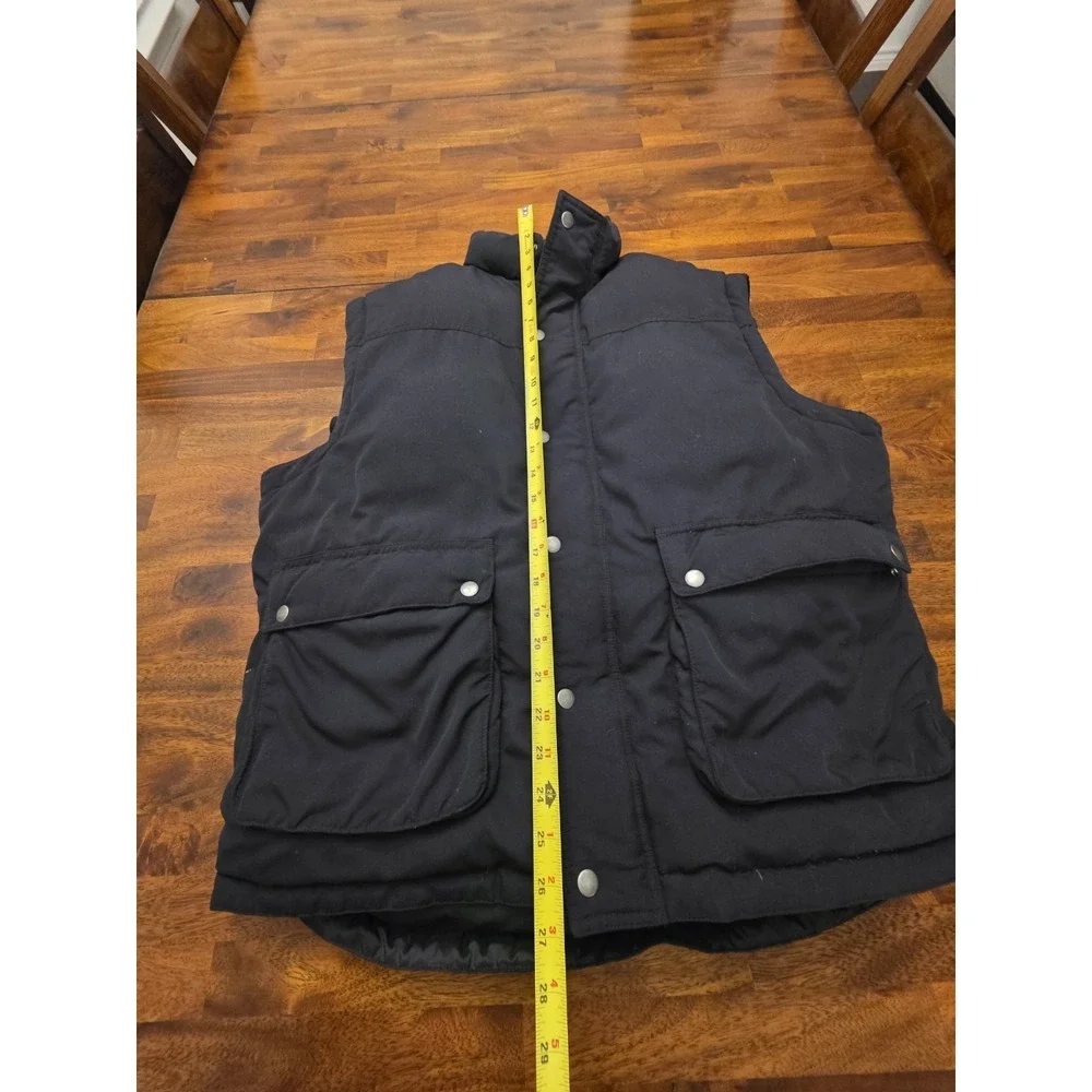Walls Ranch Wear Vintage Vest Large Long Black Nylon Ranch Outdoors Cowboy Rodeo - Picture 10 of 14